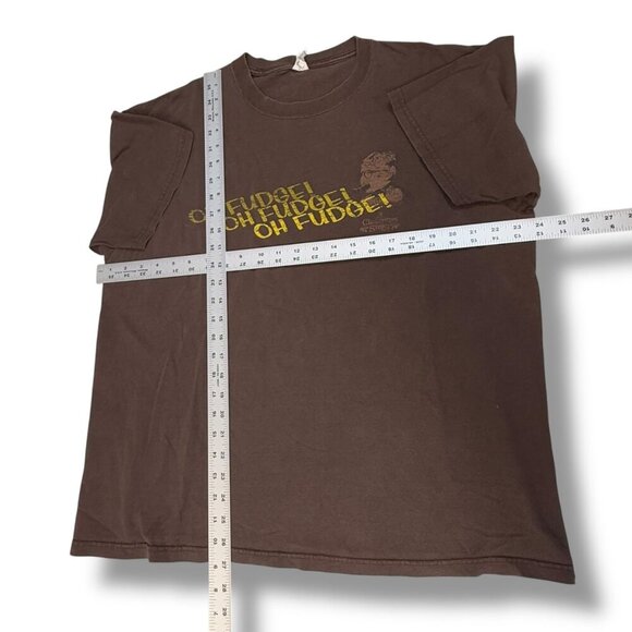VTG A Christmas Story Oh Fudge T-Shirt Mens Sz XL Brown Short Sleeve Graphic Tee - Picture 6 of 9